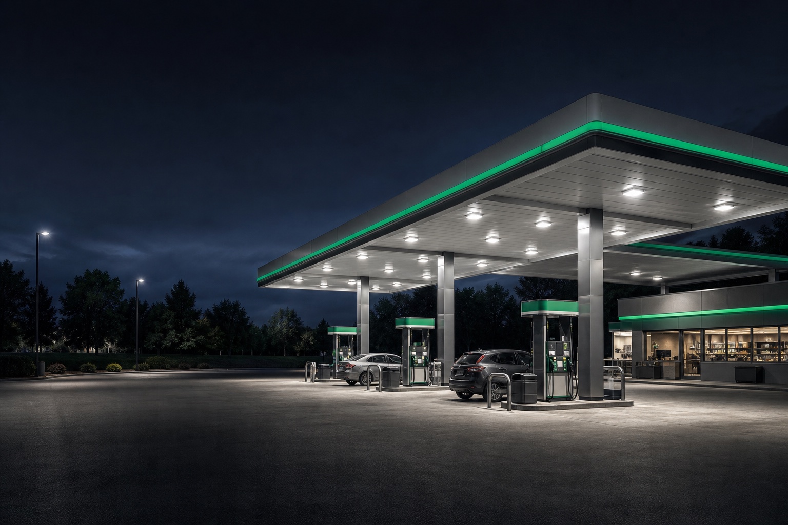Fuel station operating safely after hours with monitored pump release